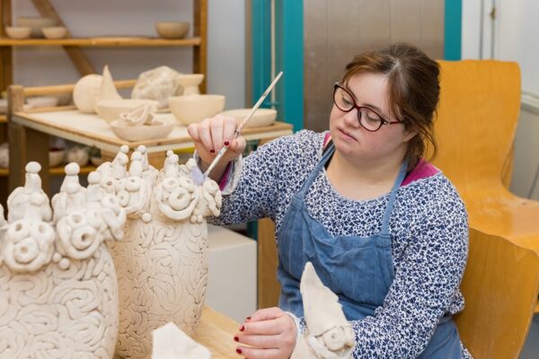 Client aan het werk bij Hart Werk en Kunst